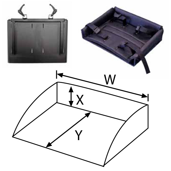 Wheelchair footboxes and trays